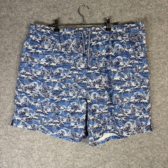 Peter Millar Lined Swim Trunks Drink and Swim Print Mens Size 2XL - Picture 1 of 11